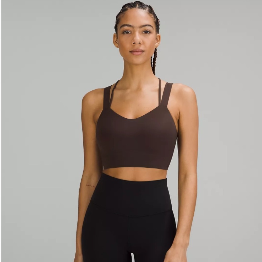 Lululemon “Like A Cloud Long Line Sports Bra” light support. Army green …